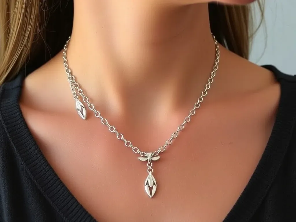 Naszyjnik srebrny z cyrkoniami